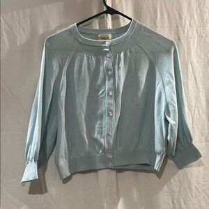 Bellerose Light Blue Button-Up Cardigan